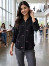 Women Full sleeve shirt collar Regular Fit Shirts