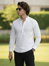 100% Cotton Mens Strip Full Sleeve Kurta