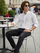 100% Cotton Mens Strip Full Sleeve Kurta