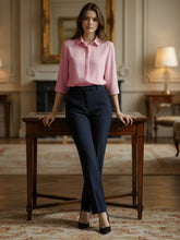 Women 3/4Th sleeve Spread Collar Shirts