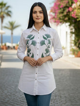 Women 3/4Th sleeve shirt collar Shirts