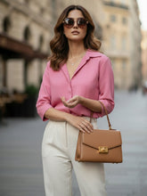 Women 3/4Th sleeve Spread Collar Shirts