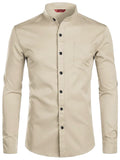 Yugnik Men's Slim Fit Beige Color Cotton Blend Casual Shirt