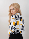 Pop Art Print Drop Shoulder oversized Shirt Women