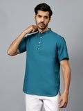 Yugnik Men's Slim Fit Half Sleeve Daily Wear Cotton Short Kurta