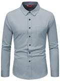 Yugnik Men's Slim Fit Beige with Black Color Cotton Blend Formal Shirt Pack 2