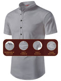 Yugnik Men's Slim Fit Half Sleeve Beige Color Pure Cotton Short Kurta