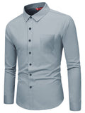 Yugnik Men's Slim Fit Beige with Black Color Cotton Blend Formal Shirt Pack 2