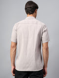 Yugnik Men's Slim Fit Half Sleeve Spread Collar Cotton Blend Black Color Casual Shirt for Men