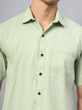 Yugnik Men's Slim Fit Half Sleeve Spread Collar Cotton Blend Black Color Casual Shirt for Men