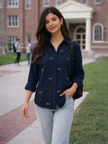 Women Full sleeve shirt collar Regular Fit Shirts