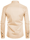 Yugnik Men's Slim Fit Beige Color Cotton Blend Casual Shirt