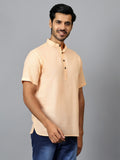 Yugnik Men's Slim Fit Half Sleeve Daily Wear Cotton Short Kurta