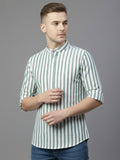 100% Cotton Mens Strip Full Sleeve Kurta