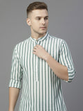100% Cotton Mens Strip Full Sleeve Kurta