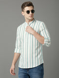 100% Cotton Mens Strip Full Sleeve Kurta