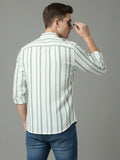 100% Cotton Mens Strip Full Sleeve Kurta