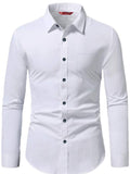 Yugnik Men's Slim Fit Beige with Black Color Cotton Blend Formal Shirt Pack 2