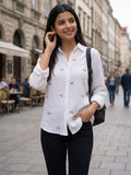 Women Full sleeve shirt collar Regular Fit Shirts