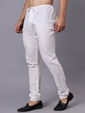 Yugnik Men's White Color Cotton Blend Fabric Payjama