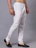 Yugnik Men's White Color Cotton Blend Fabric Payjama