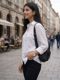 Women Full sleeve shirt collar Regular Fit Shirts