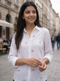 Women Full sleeve shirt collar Regular Fit Shirts