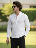 100% Cotton Mens Strip Full Sleeve Kurta