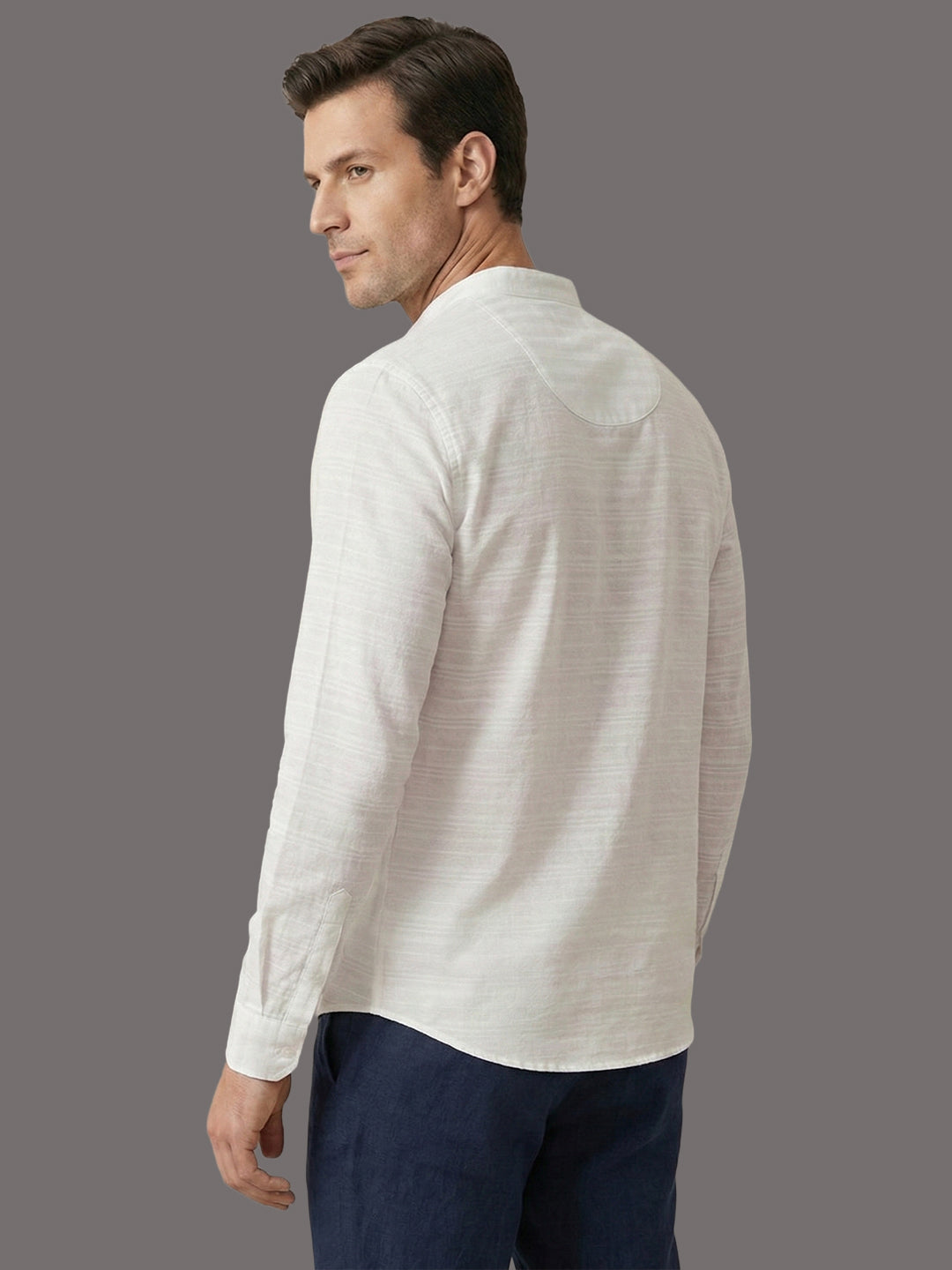 100% Cotton Mens Strip Full Sleeve Kurta