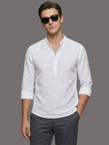 100% Cotton Mens Strip Full Sleeve Kurta