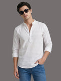 100% Cotton Mens Strip Full Sleeve Kurta