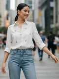 Women Full sleeve shirt collar Regular Fit Shirts