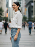 Women Full sleeve shirt collar Regular Fit Shirts