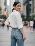 Women Full sleeve shirt collar Regular Fit Shirts