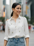 Women Full sleeve shirt collar Regular Fit Shirts