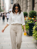 Women Full sleeve shirt collar Regular Fit Shirts