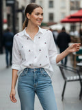 Women Full sleeve shirt collar Regular Fit Shirts
