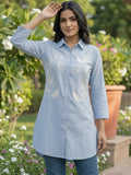 Women 3/4Th sleeve shirt collar Shirts