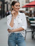 Women Full sleeve shirt collar Regular Fit Shirts