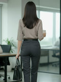 Women 3/4Th sleeve Spread Collar Shirts