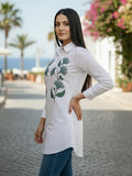 Women 3/4Th sleeve shirt collar Shirts