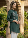 Women 3/4Th sleeve shirt collar Shirts