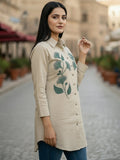 Women 3/4Th sleeve shirt collar Shirts