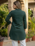 Women 3/4Th sleeve shirt collar Shirts