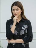 Women 3/4Th sleeve shirt collar Shirts
