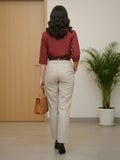 Women 3/4Th sleeve Spread Collar Shirts