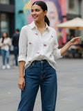 Women Full sleeve shirt collar Regular Fit Shirts