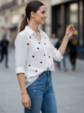 Women Full sleeve shirt collar Regular Fit Shirts