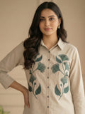 Women 3/4Th sleeve shirt collar Shirts