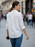 Women Full sleeve shirt collar Regular Fit Shirts